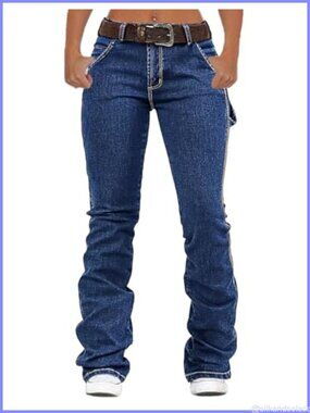 Low Rise Boot Cut Jeans Stretchy Butt Lifting Western Flare Women